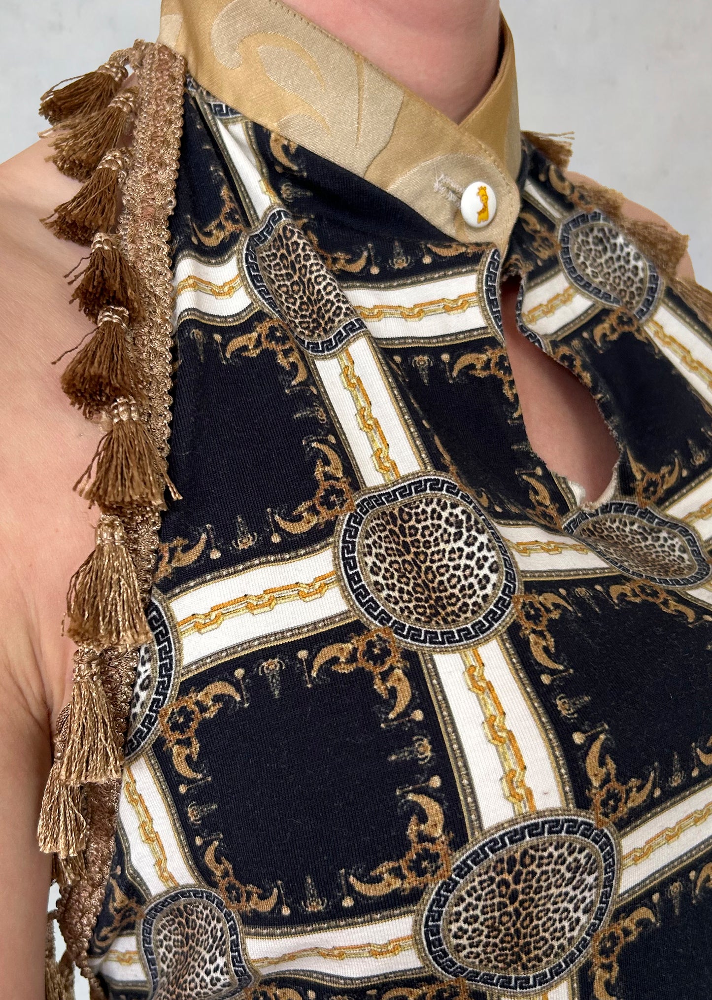 Top with all-over animal print