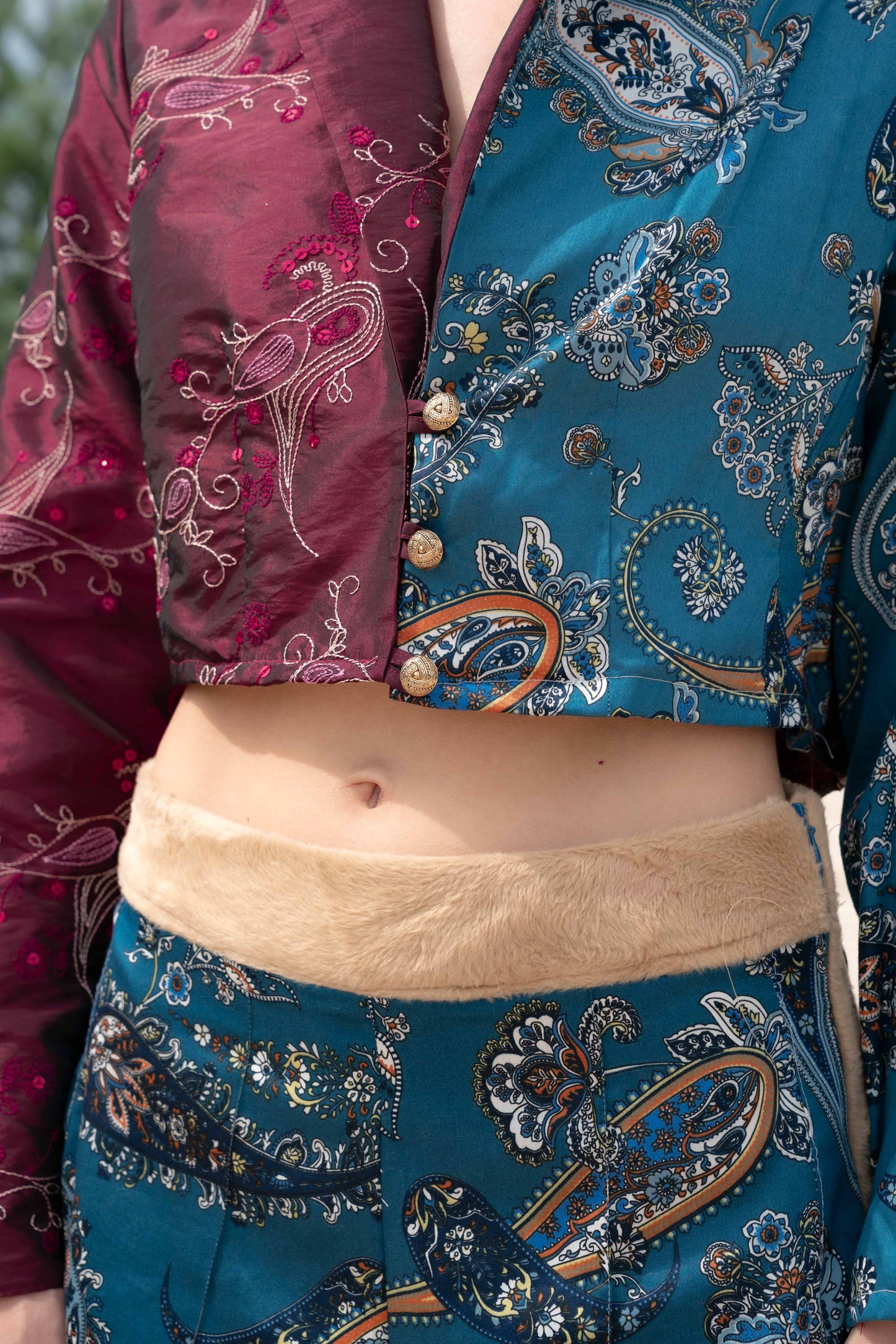 Jacke mit Paisley Motiven