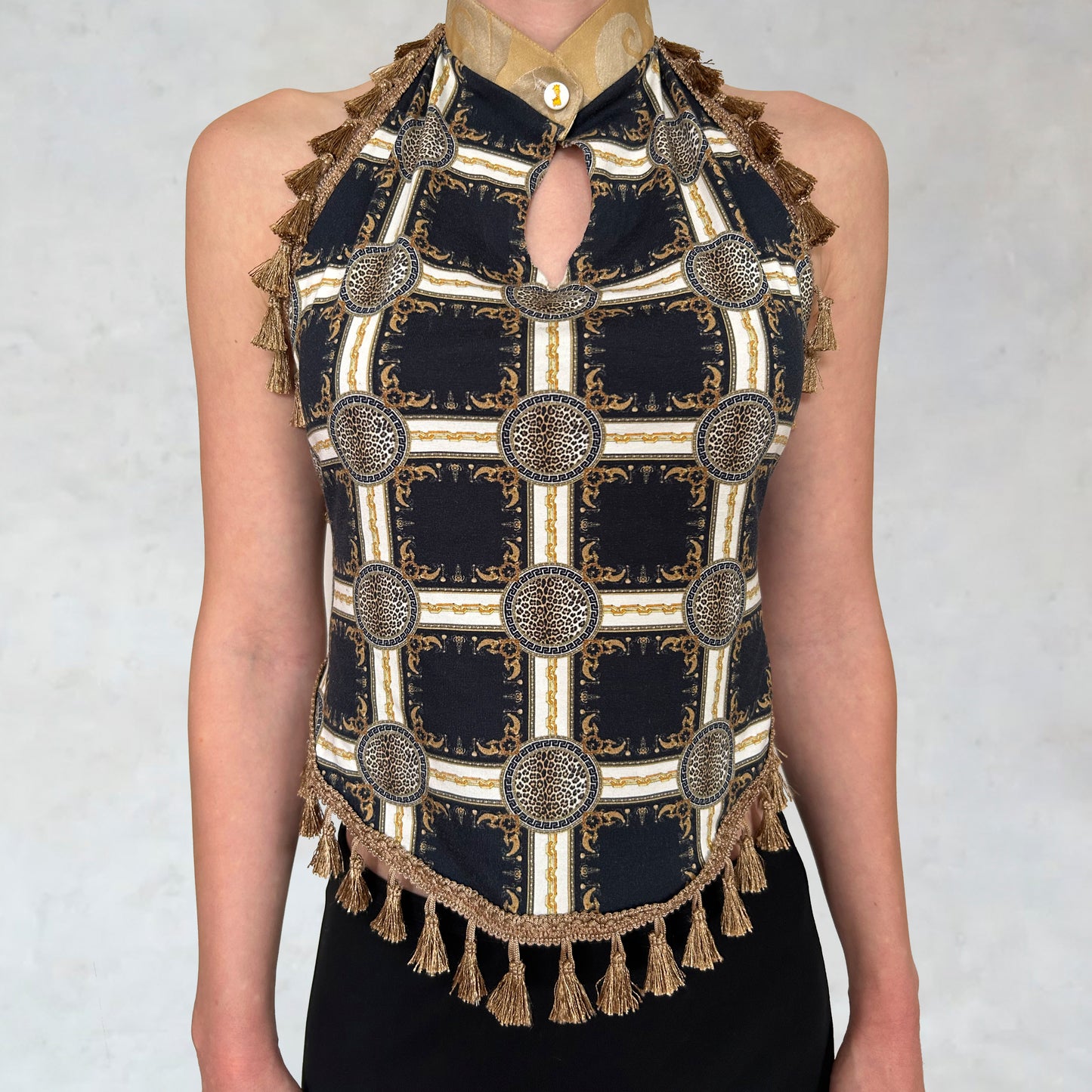 Top with all-over animal print