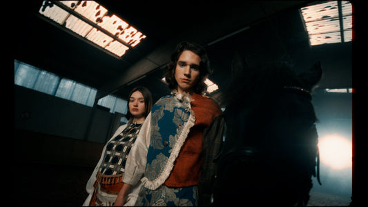 Unisex Jaquard-Patchwork Jacke mit floralem Stickmuster