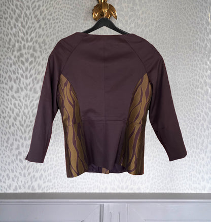 Jacket with button placket