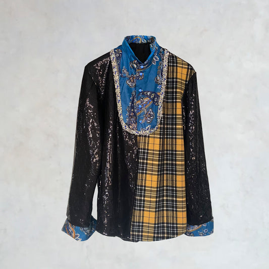 Hemd in Patchworkverarbeitung