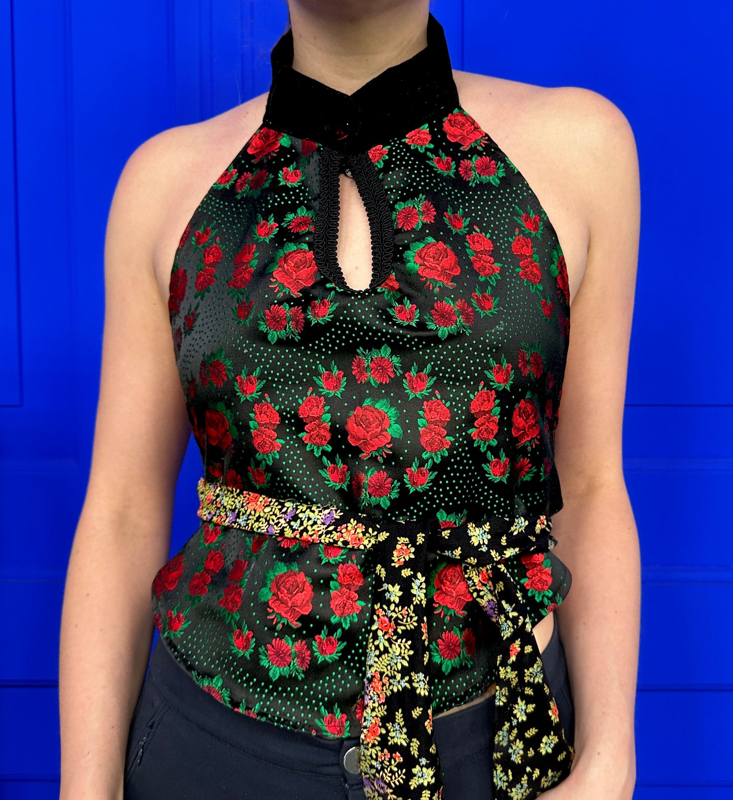 Top with floral patterns