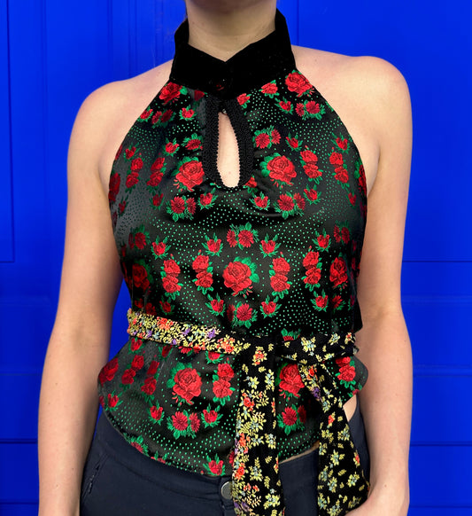 Top mit floralen Mustern