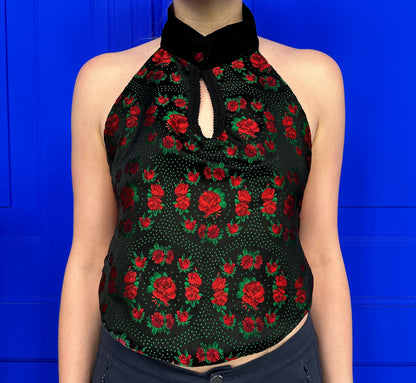 Top with floral patterns