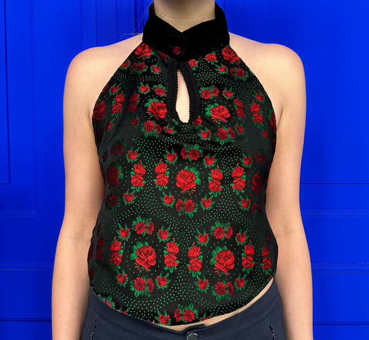 Top mit floralen Mustern