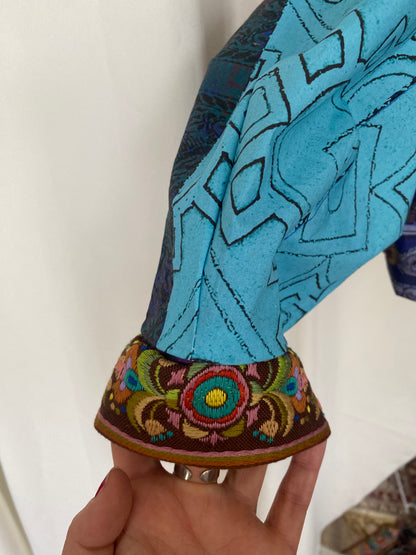 Blouson in Patchwork inspiriertem Digitaldruck