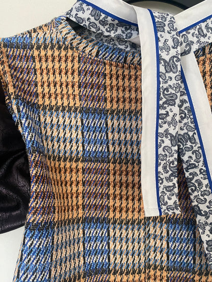 Shirt with houndstooth pattern