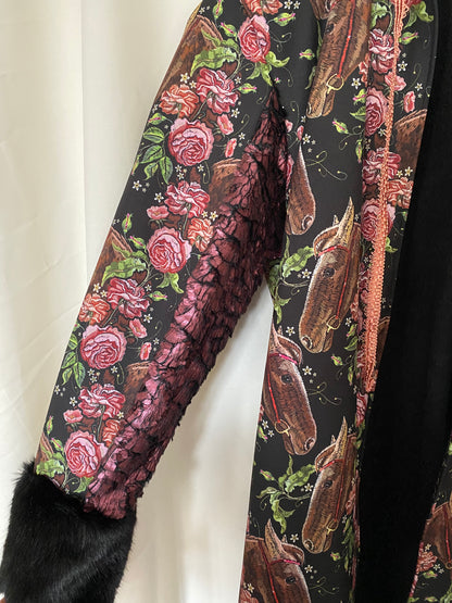 Softshell raincoat with motifs