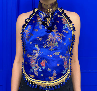 Top with dragon pattern and tassels