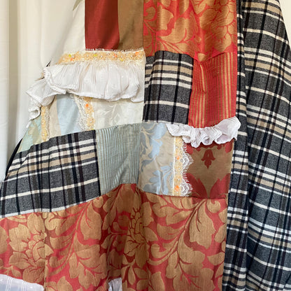 Long skirt with patchwork and ruffles