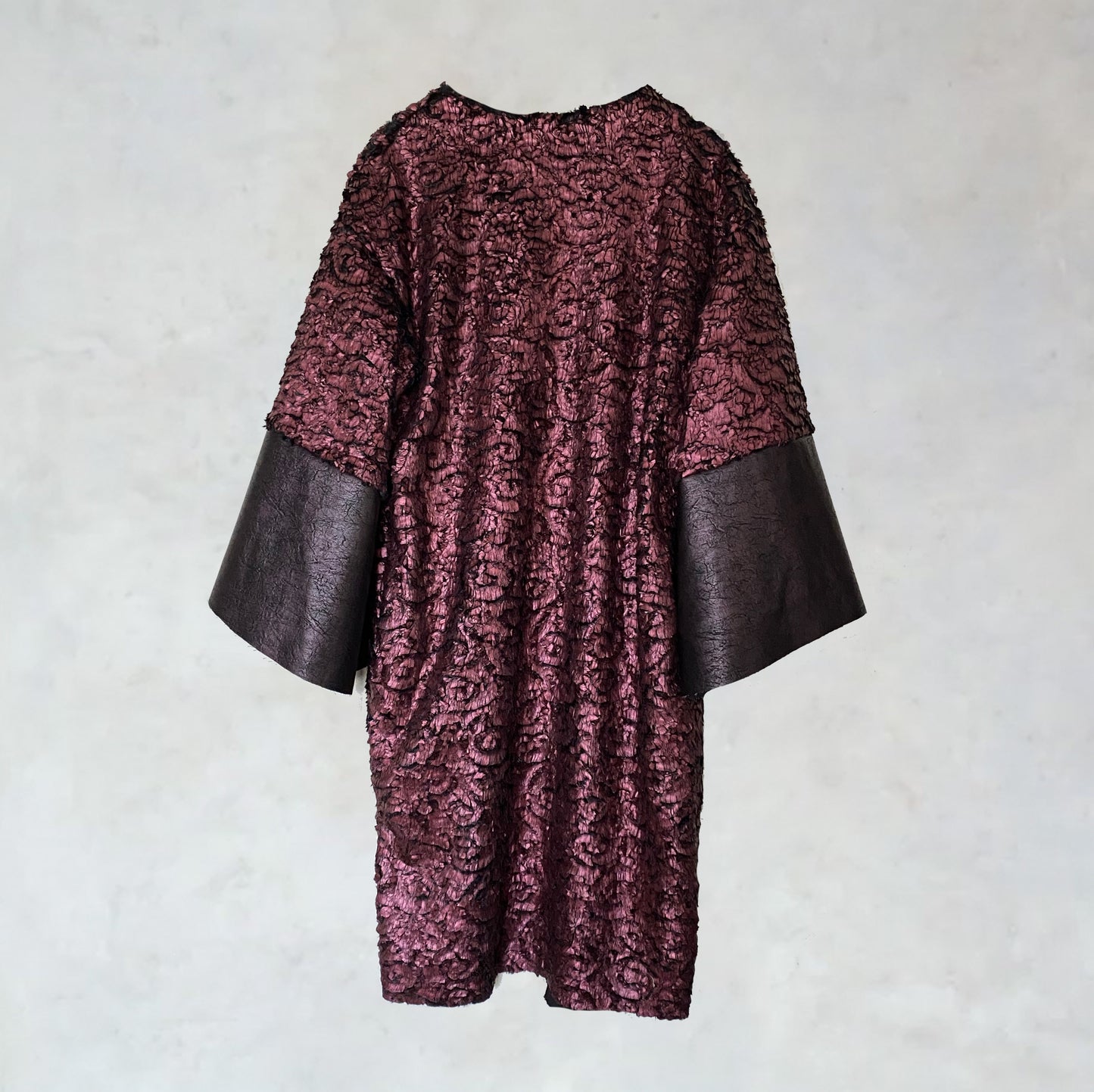 Kimono coat made of imitation fur