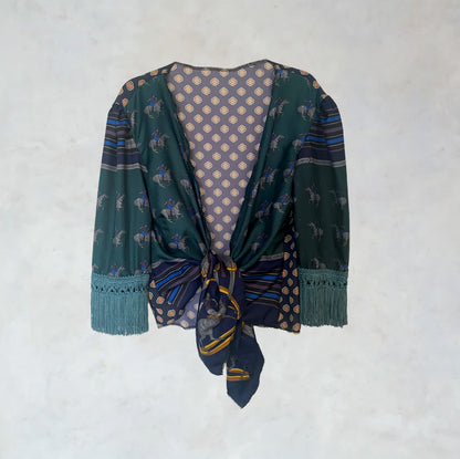 Top with jockey motif